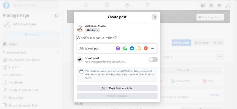 Create a Facebook Page Post