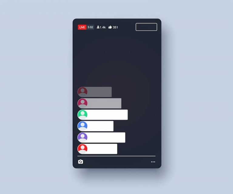Facebook live example on mobile where people are engaging with sending messages to each other