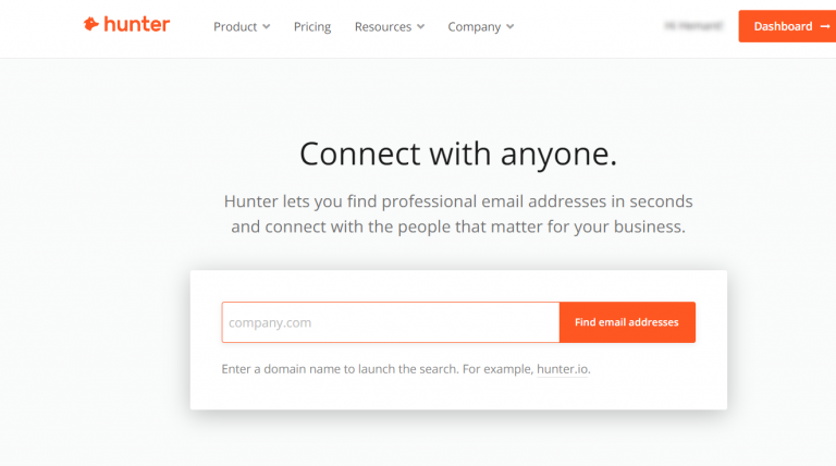 Hunter.io tool