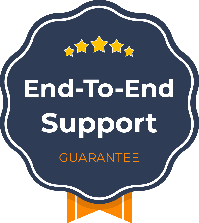 End-To-End Support guarantee badge